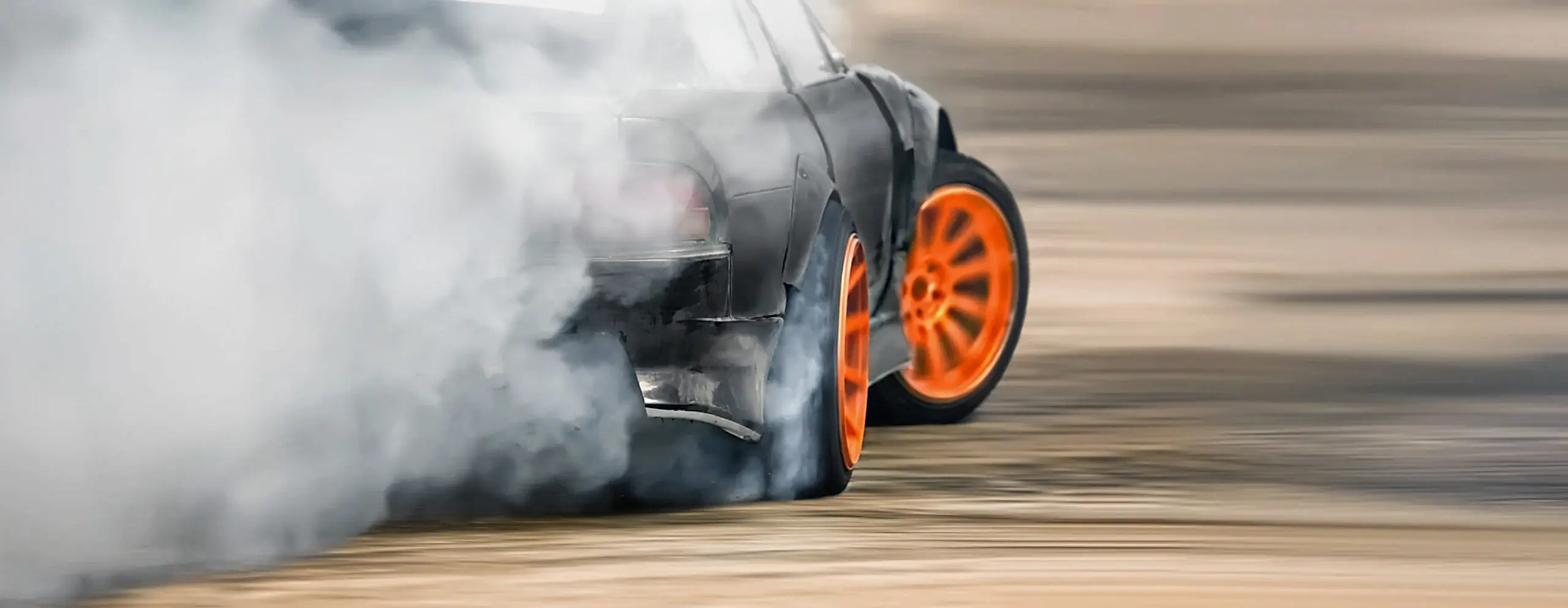 race drift car burning tires speed track scaled
